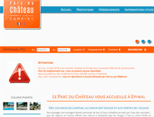 Tablet Screenshot of camping-parcduchateau.com